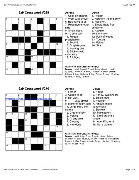 crossword puzzle 7 print it free - printable crosswords for year 6 printable crossword puzzles ...