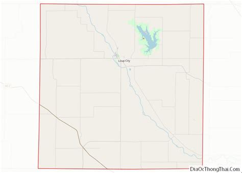 Map of Sherman County, Nebraska - Thong Thai Real