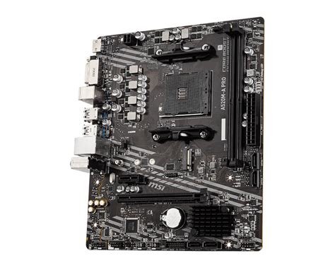 MSI A520M-A PRO Motherboard (AMD Ryzen 3000 3rd Gen AM4, DDR4, M.2, USB 3.2 Gen 1, HDMI, Micro ATX)