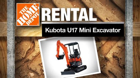 Kubota U17 Mini Excavator | The Home Depot Rental - YouTube