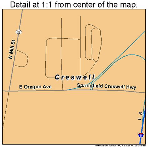 Creswell Oregon Street Map 4116950