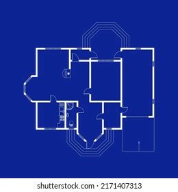 Black White Floor Plan Modern Apartment Stock Vector (Royalty Free ...