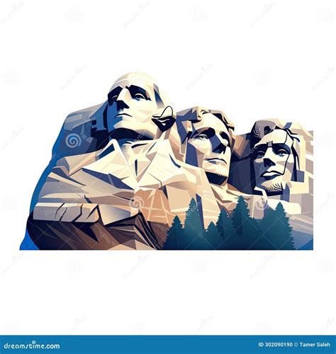 Mount Rushmore Vector Design Stock Illustration - Illustration of ...