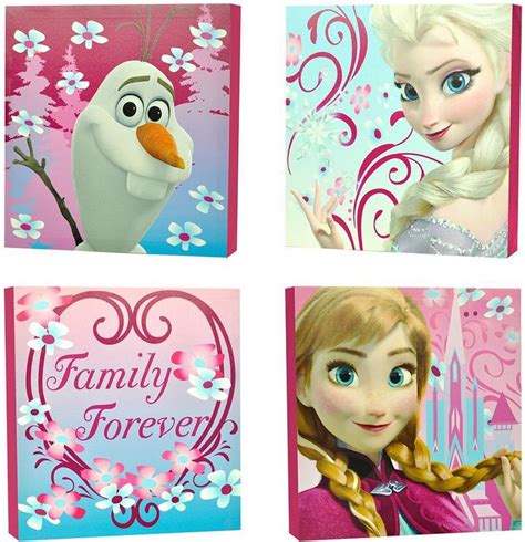 Disney Disney's Frozen 4-pk. Anna, Elsa & Olaf "Family Forever" Wall ...