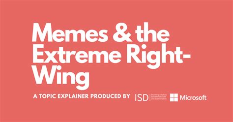 Memes & the Extreme Right-Wing - ISD