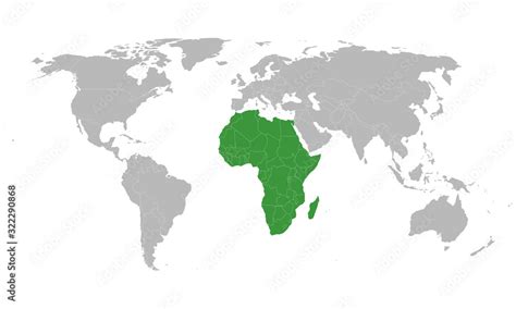 African union member states highlighted on world map. Perfect for ...