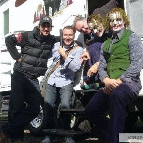 Heath Ledger behind the scenes for Christopher Nolan’s The Dark Knight ...