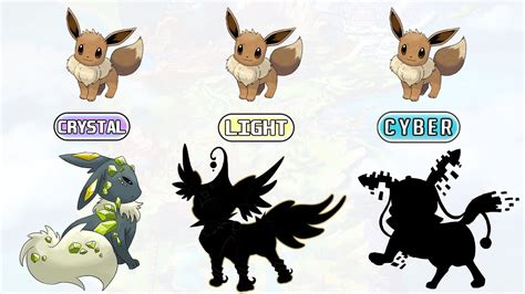 New Types Eeveelution : CRYSTAL, LIGHT, CYBER - Future Pokemon Evolution. - YouTube