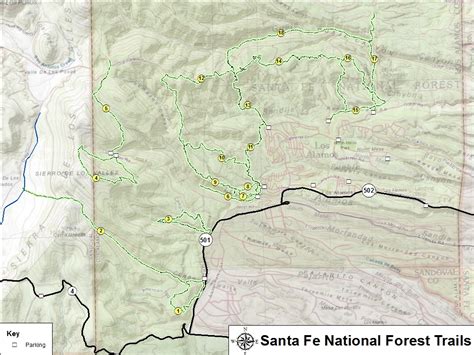 Santa Fe National Forest Trail Map - Maping Resources