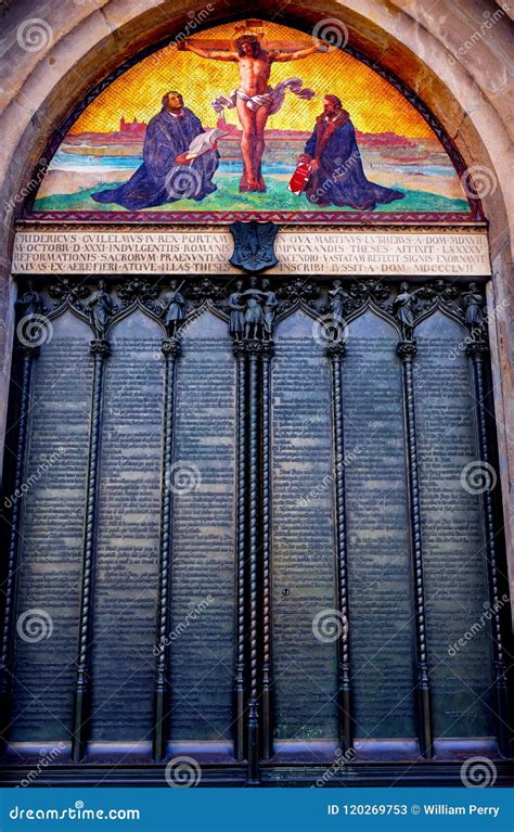 Wittenberg - The Famous Door At The All Saint`s Church Where Martin ...