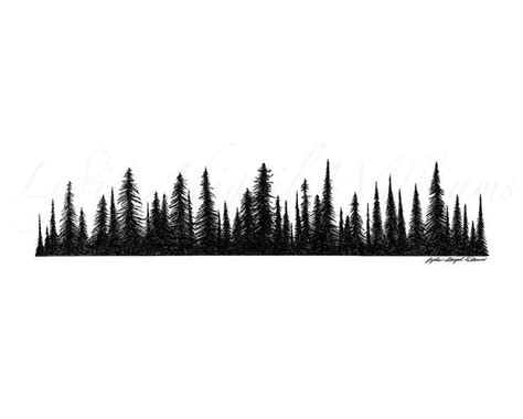 mountain treeline clipart - Google Search | vintage | Pinterest | Tattoo, Tatting and Piercings