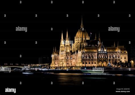 Parliament Building at night, Budapest, Hungary Stock Photo - Alamy