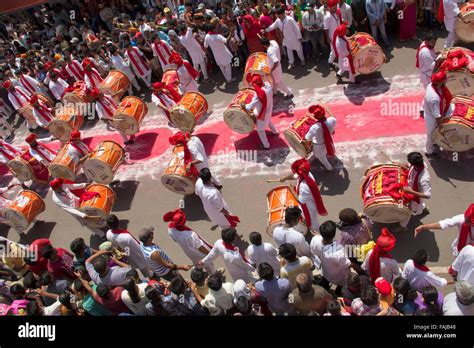 Ganesh festival procession. Pune, India Stock Photo - Alamy