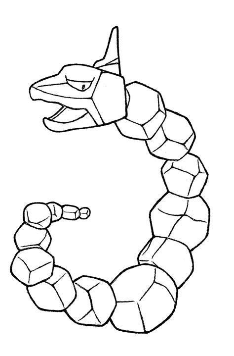 Pokemon Onix - Free Colouring Pages