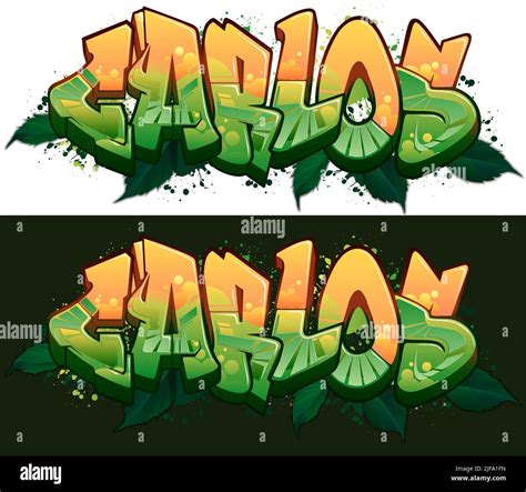 Graffiti Styled Urban Street Art Tagging Design - Carlos Stock Vector ...