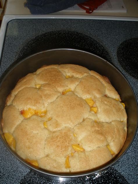 Shortbread Cake with Peaches and Raspberries – The Greener Biener