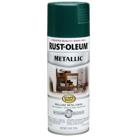 Rust-Oleum 7252830 Stops Rust Metallic Spray Paint, Racing Green, 11 O ...