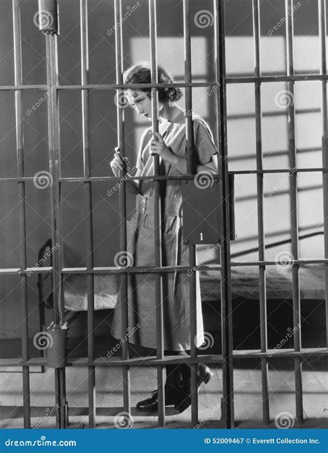 Woman in jail cell stock image. Image of doing, disciplining - 52009467