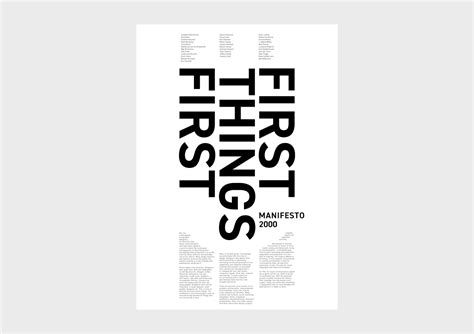 "First Things First Manifesto 2000" :: Behance