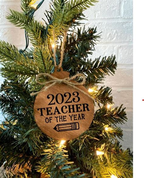 Teacher of the Year, 2023 Teacher Ornament, Teacher Appreciation ...