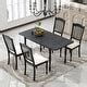 5-Piece Rectangular Extendable Dining Table Set w/Upholstered Chairs - Bed Bath & Beyond - 38971464