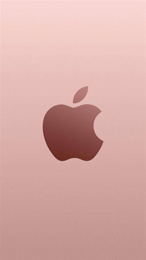 Download Rose Gold Apple Logo Iphone Se Wallpaper | Wallpapers.com