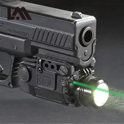 2in1 Tactical X5L LED Flashlight Combo Green Laser Sight Universal Pistol Gun Mira Laser Pistola ...