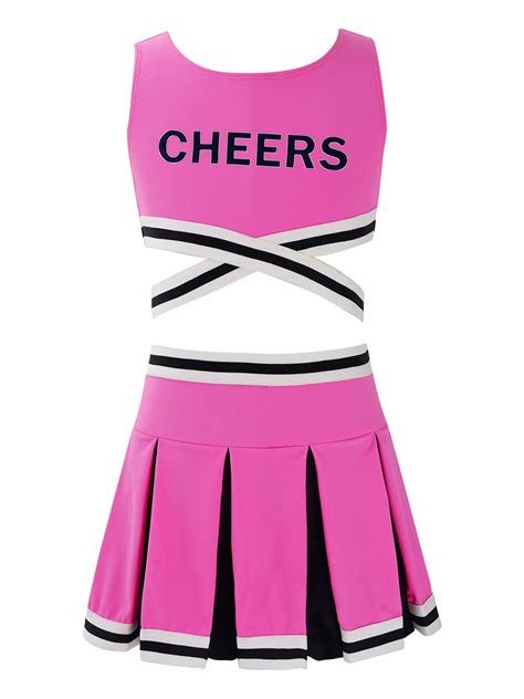 Ragazze Bambini Cheer Leader Uniforme Cheerleading Outfit Performance Cheerleader Costume ...