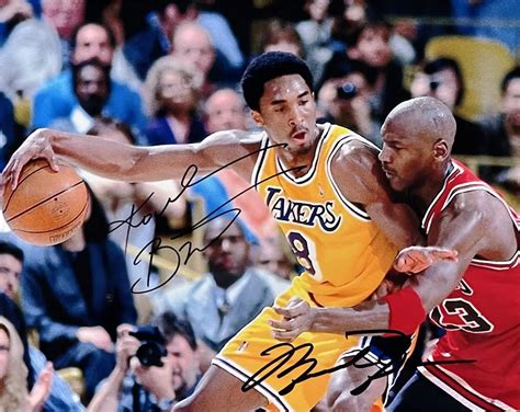 "Kobe Bryant and Michael Jordan" Autographed 10x8 Photo - YourPremierMemorabilia