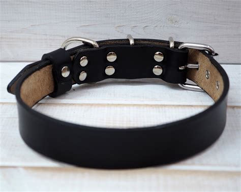 Black Collar Dog Collar Leather Dog Collar Dog Collar | Etsy