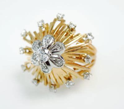 Vintage Diamond Floral Ring