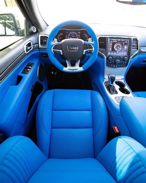 Pin on روعه | Jeep interiors, Blue car, Custom car interior