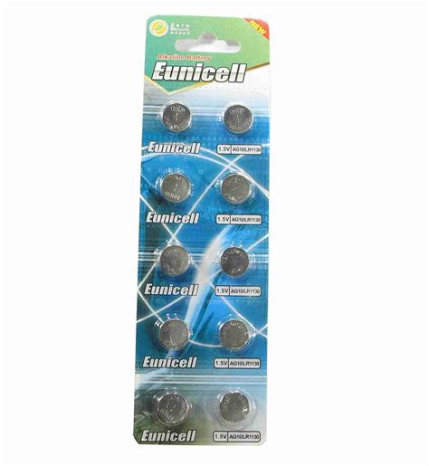 10x AG10 Battery 1.5V Button Alkaline - Battery Scholar