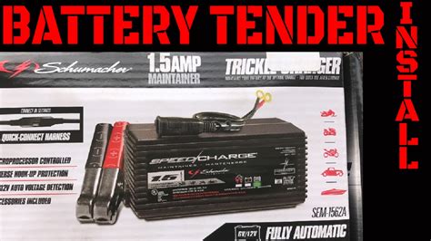 Battery Tender/Maintainer/Trickle Charger Installation Video - YouTube