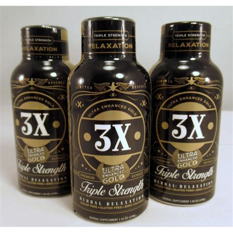 Shots : Ultra Enhanced Gold 3X - Herbal Supplement - Triple Strength (12)