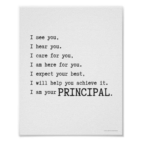 I Am Your Principal Poster - Great Gift! | Zazzle.com | Principal quotes, Teacher posters ...