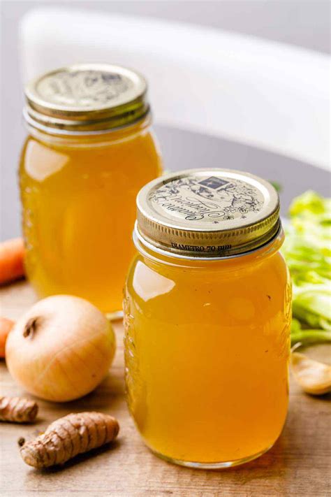 Healing Instant Pot Turmeric Bone Broth (For Soups and Sipping) - Healthy Substitute