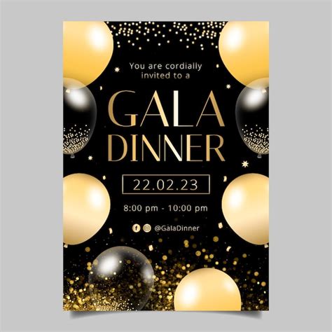 Premium Vector | Luxury gala dinner template design