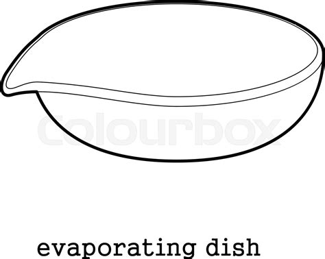 Evaporating dish icon outline | Stock vector | Colourbox