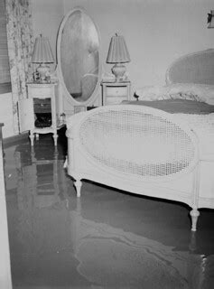 Flooded bedroom, 1955 | Item 55534, Engineering Department P… | Flickr