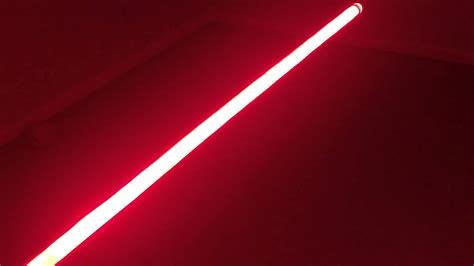 Red Lightsaber Blade with Yellow Flash on Clash Test #4 Lights Off - YouTube