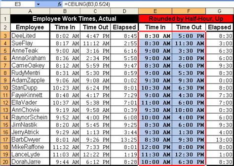 Tom’s Tutorials For Excel: Rounding Times of Day by the Half Hour – Tom Urtis