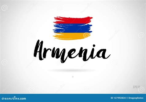 Armenia Country Flag Concept with Grunge Design Icon Logo Stock Vector ...