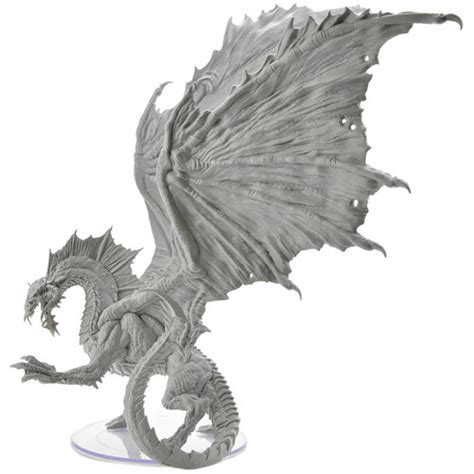 D&D Nolzur's Marvelous Unpainted Minis: Adult Black Dragon | Tabletop Miniatures | Miniature Market