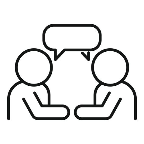 Group friend talk icon outline vector. People office 14864756 Vector ...