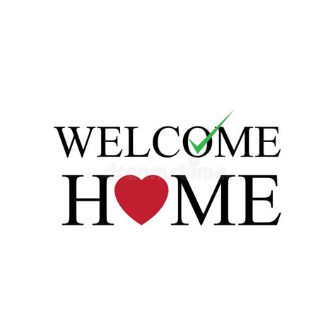 Welcome Home Logo Symbol Illustration Design Template Stock Vector ...