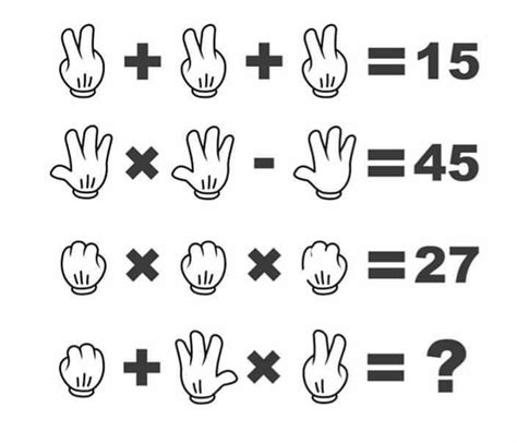 3+(6×4)=27 Kein Spiegelverkehrt, alle Finger und Striche zählen ...