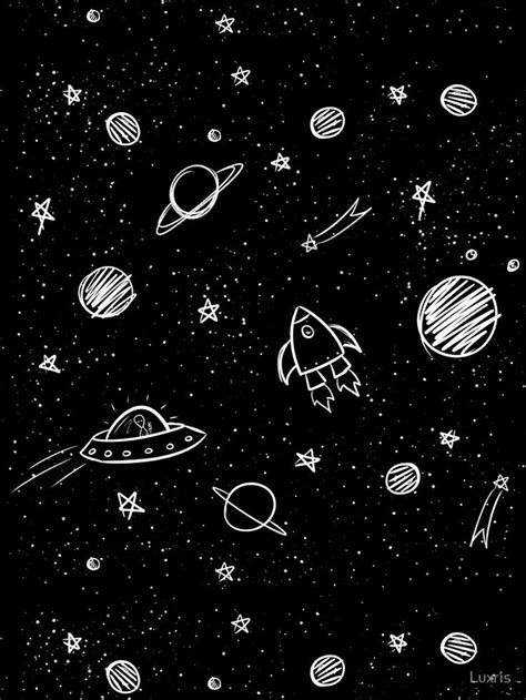 Doodle Galaxy Graphic T-Shirt by Luxris | Galaxy drawings, Space drawings, Black aesthetic wallpaper