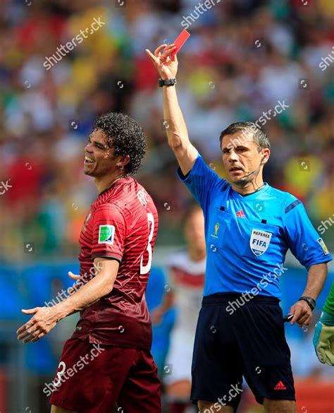 Portugals Pepe Reacts After Being Shown Editorial Stock Photo - Stock ...