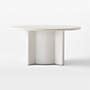 Geary Round White Wood Dining Table 60" + Reviews | CB2